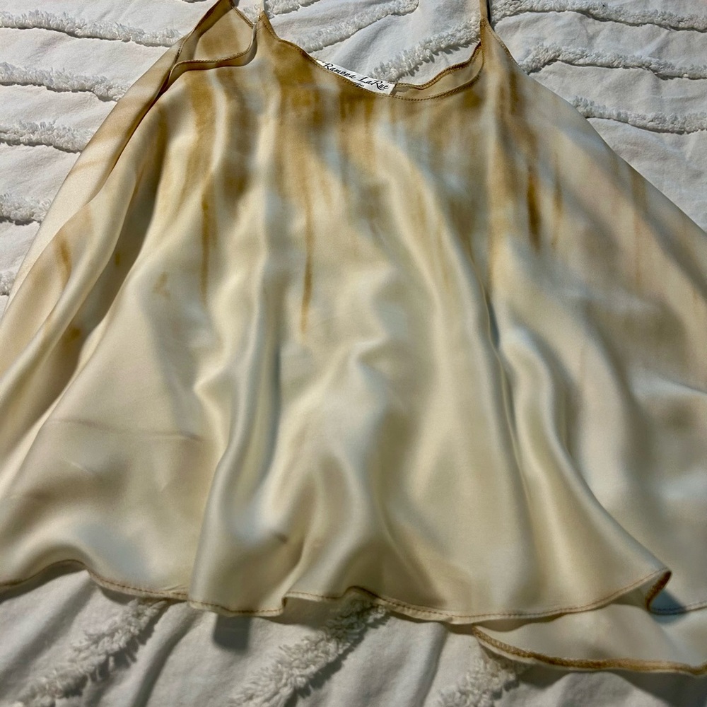 Elegant Cream and Brown Women's Top